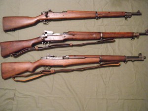 Top  03-A3 Middle Model of 1917 Bottom M1 Garand What a family